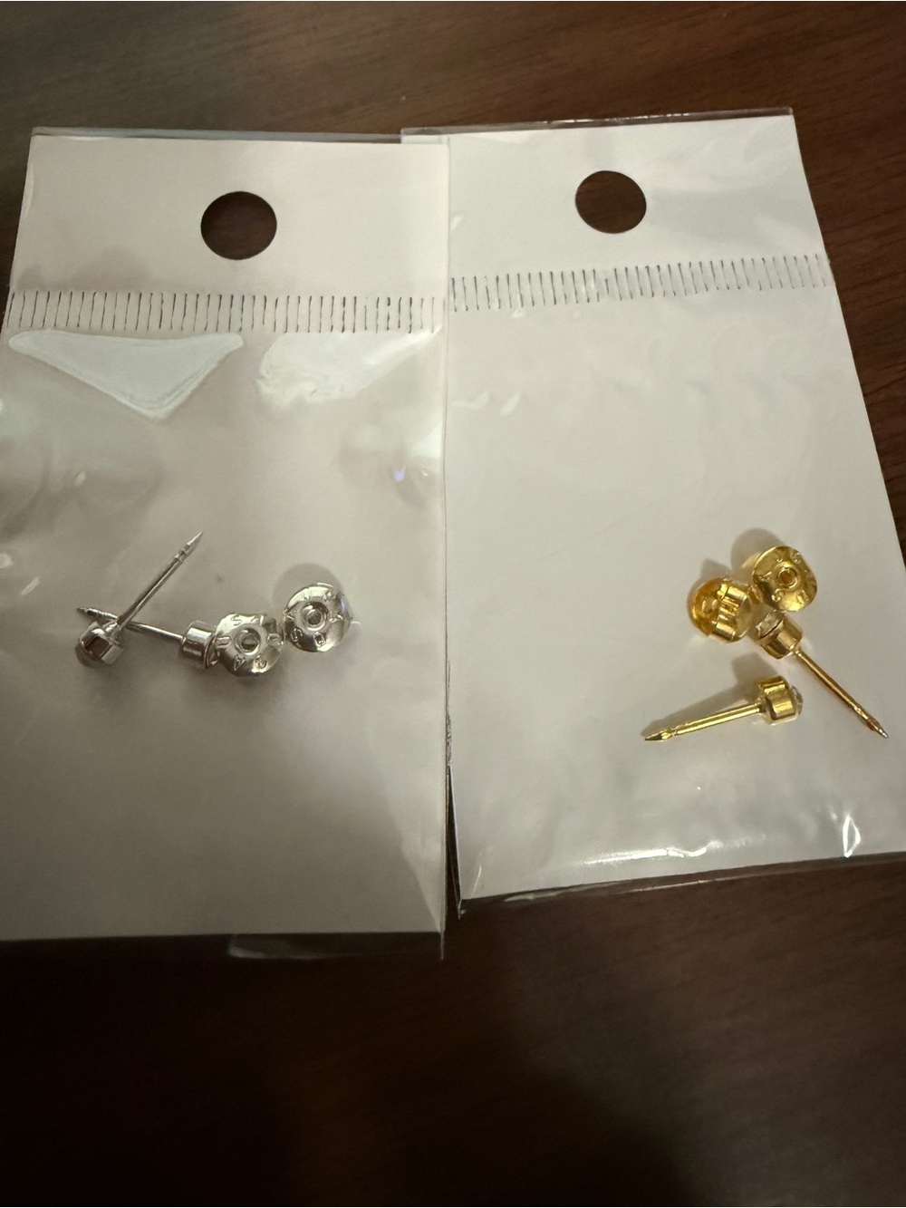 Gold and Silver Tone Earring Backs - Pack of 2 Pairs